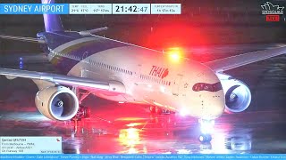 🔴 CRAZY WEATHER !! - NIGHT Plane Spotting til curfew @ Sydney Airport w/Kurt + ATC!🔴