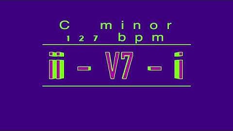 ii  -  V7  -  i  In C  minor 127 bpm: Practice your soloing, chord voicings and rhythm comping.