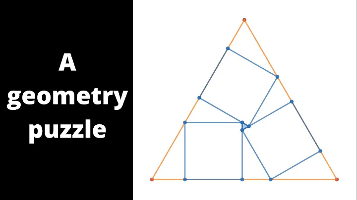 Three squares in an equilateral triangle. A geometry puzzle.