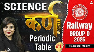 RRB Group D 2025 Classes | RRB Group D Science Class 2025 | Science Periodic table | By Neeraj Mam