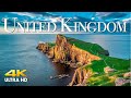 FLYING OVER THE UNITED KINGDOM (4K UHD) - Soothing Music Along With Scenic Relaxation Film