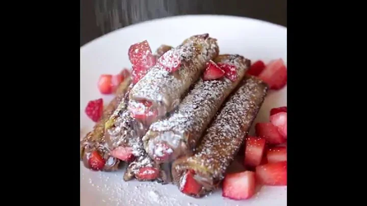 French Toast Rolls with Nutella and Strawberries - by BuzzFood