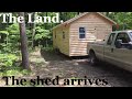 The Amish shed shack made it to the off grid property. Tiny home time!