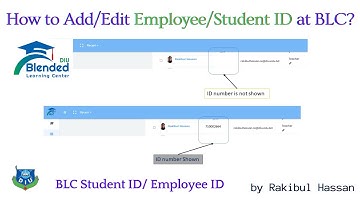 How to Add or edit Student ID or employee ID or Name at DIU BLC Portal? Easy!Blended Learning Center