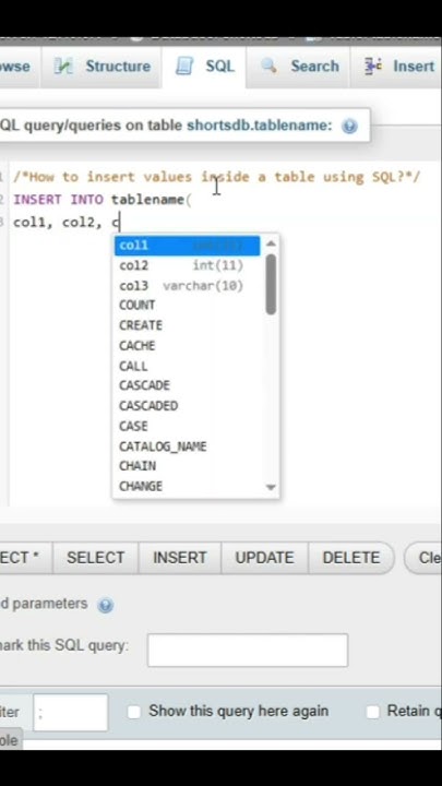 How to Insert Values in Table using SQL? - YouTube
