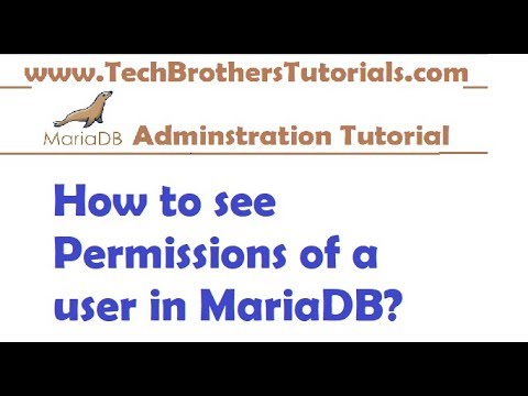 How to see Permissions of a user in MariaDB - MariaDB Admin Tutorial