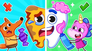 Brush Your Teeth! | Learn Good Habits & More Educational Kids Cartoons | Teeny Mimi & Friends🦄