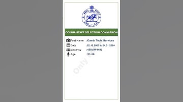 OSSC COMBINED TECHNICAL SERVICES 2023//#odishajobs #govtjobsinodisha #odishagovernmentjobs
