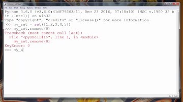 How to Remove an Element from a Set in Python programming language