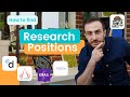 How to find research positions in the us