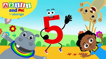 Get to Know the Number 5! | Numbers & Shapes with Akili and Me | African Educational Cartoons