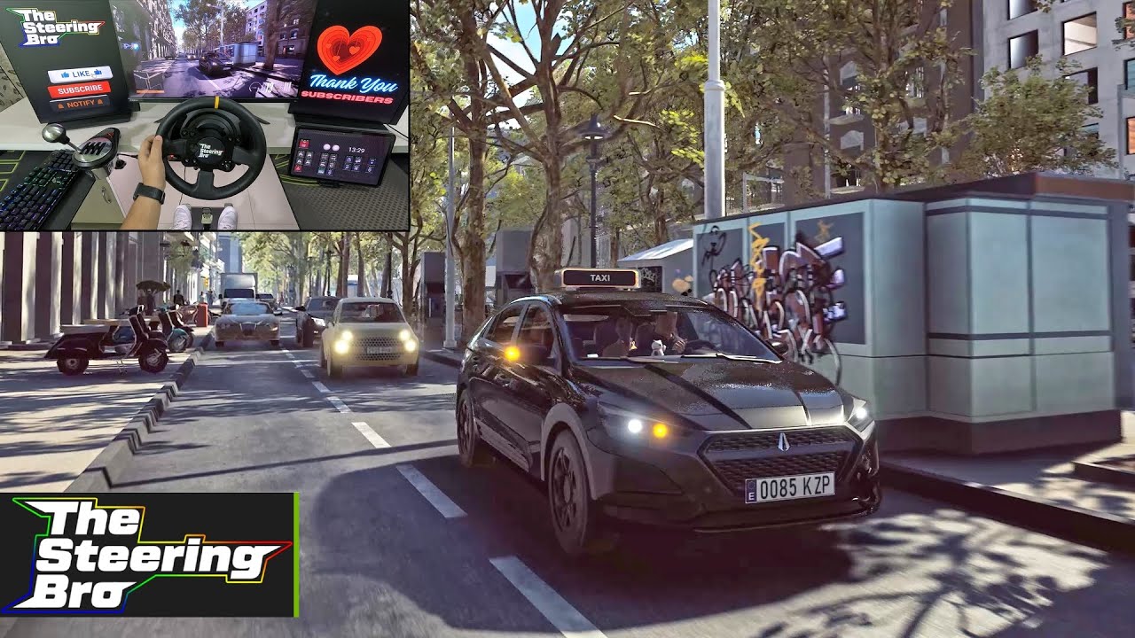 Taskmaster Driving Simulator Taxi Life: A City Driving Simulator - Uber Driver Job | Thrustmaster TX ...