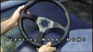 Перетяжка спортивного руля MOMO Наппа кожей..(Sports Steering Wheel MOMO)
