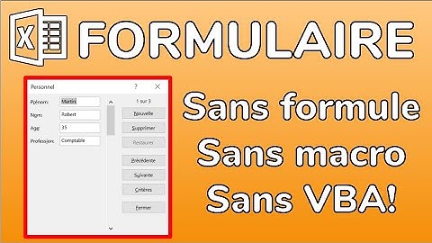 Excel: Créer un formulaire de saisie personnalisé sans macro ni formule - spécial débutant