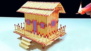 How to Make a Match Stick House On Fire-DIY Match House Fire