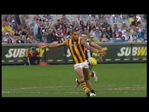 A fantastic 75+metre Buddy Franklin goal that takes just 12 seconds from full back