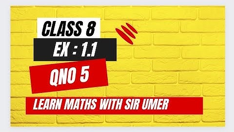 Class 8 | unit 1| # class 8 #unit 1 #exercise 1.1 Qno5 #sindh text board #maths