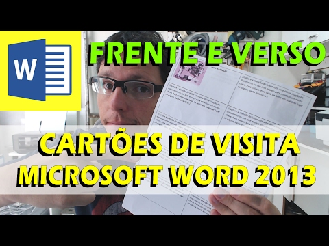 Vídeo: Como faço convites frente e verso no Word?