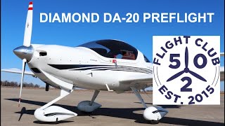 Diamond DA 20 Preflight  FlightClub502