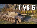 World of tanks leopard 1  10 kills 112k damage  1 vs 5