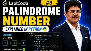 Leetcode #9 Palindrome Number in python explanation by @chaithutechs247 #viral #important #coding 