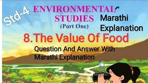 Std-4 | EVS | Chapt-8 |The Value Of Food