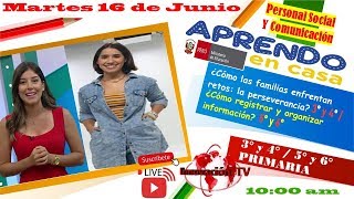 Aprendo en Casa TV Perú - Martes 16 de Junio 2020 3°,4°,5° y 6° PRIMARIA