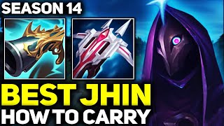 How to Carry 1v9 Jhin Gameplay - RANK 1 BEST JHIN IN THE WORLD! | Season 14 League of Legends