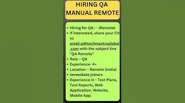 Testing Jobs | QA Remote Jobs | Rd Automation Learning
