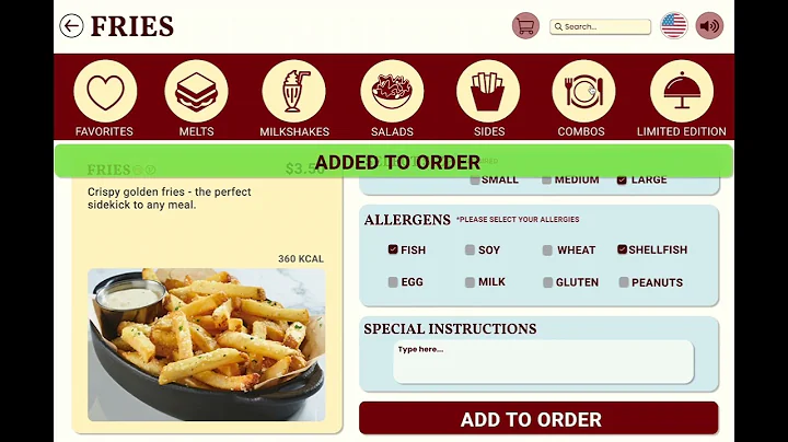 Meltdown Playground digital ordering kiosk prototype