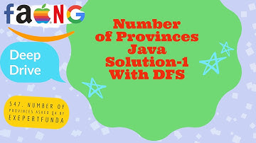 Number of Provinces Java Solution-1 With DFS Approach