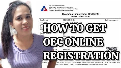 How To Get OEC ONLINE Registration 2023 / #OFW Hongkong / Jelene Official Vlogs / Tutorial