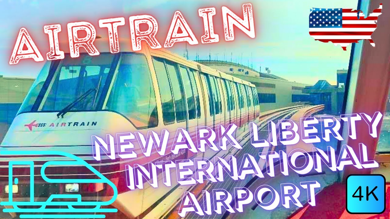🚄 AIRTRAIN – 🇺🇲 NEWARK INTERNATIONAL AIRPORT –  NEW JERSEY, USA  – 4K RIDE