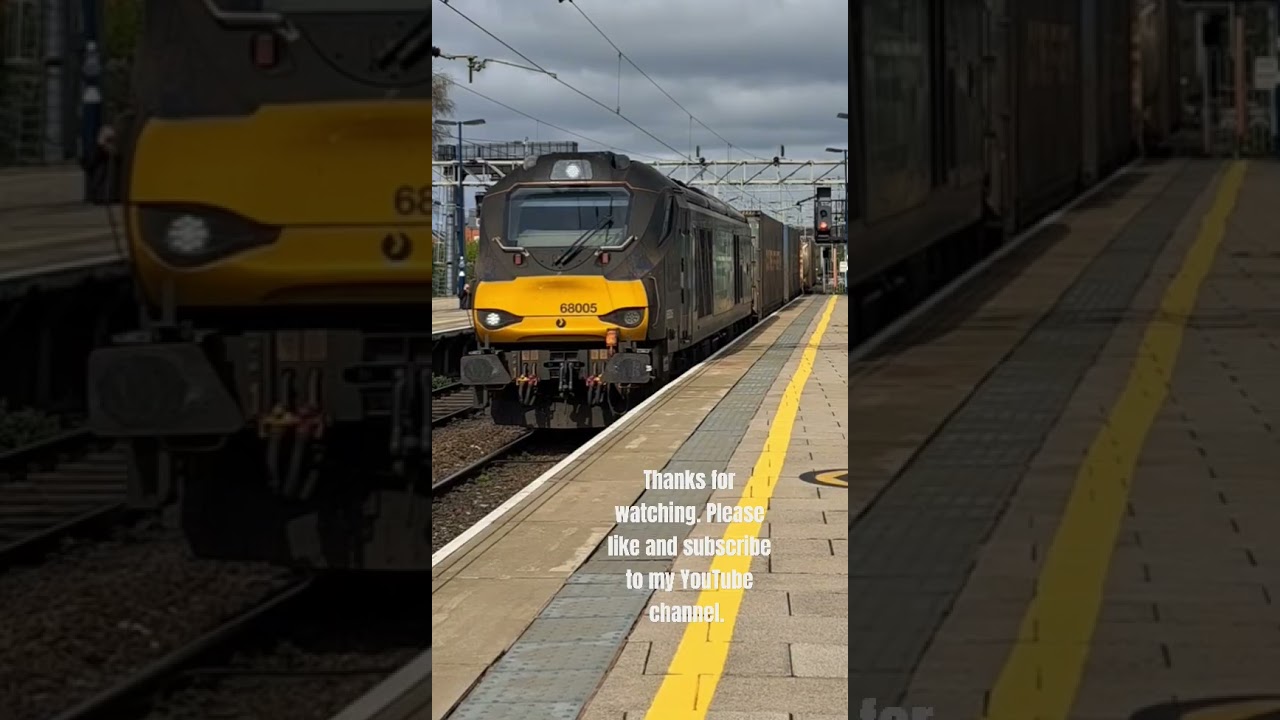 Direct Rail Services Class 68 005 southbound through Stafford this morning 