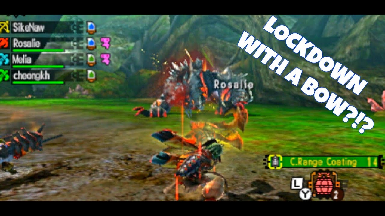 MH4U | Bow -  Lockdown Testing With Bow Set! ♛ Rajang - YouTube