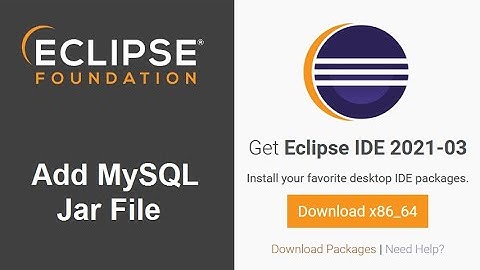Eclipse IDE 2021: Add MySQL JAR file to Java Project