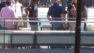 L.hamilton At The Mercedes Motorhome Just After 2015 Belgian Gp Qualifying With Vips Part 2