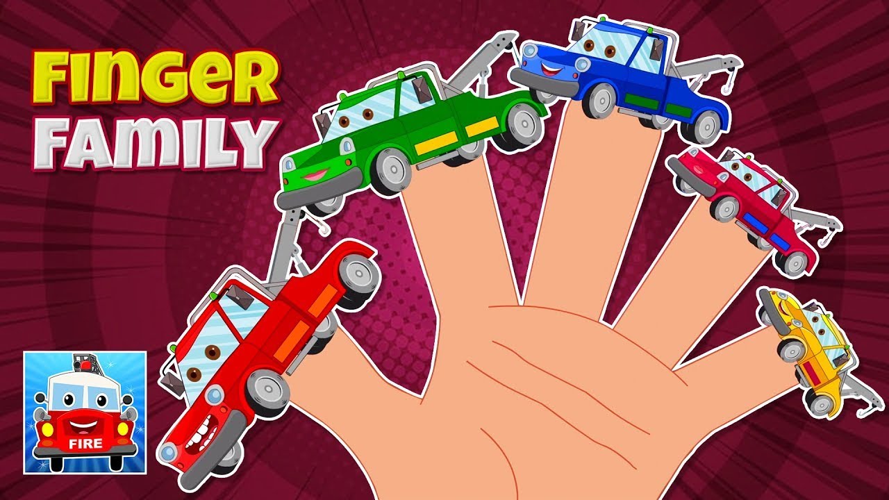 Tow Truck Finger Family Nursery Rhyme & Baby Song 