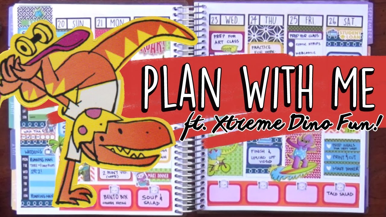 Plan with Me ft. $1 Dinosaur Stickers from Michael's