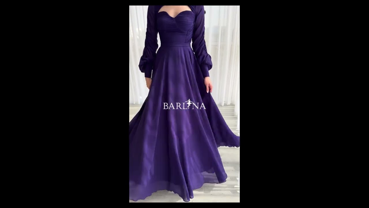 purple evening dress Lace Floral Long Prom Dress, Lilac Lace Formal Dress, Purple A1371 This long sleeve evening gown is designed with a flattering V Aya Elegant Off-Shoulder Purple Evening