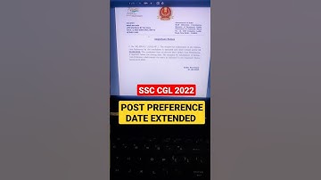 Post preference last date extended #ssc #ssccgl #ssccgl2022 #shorts