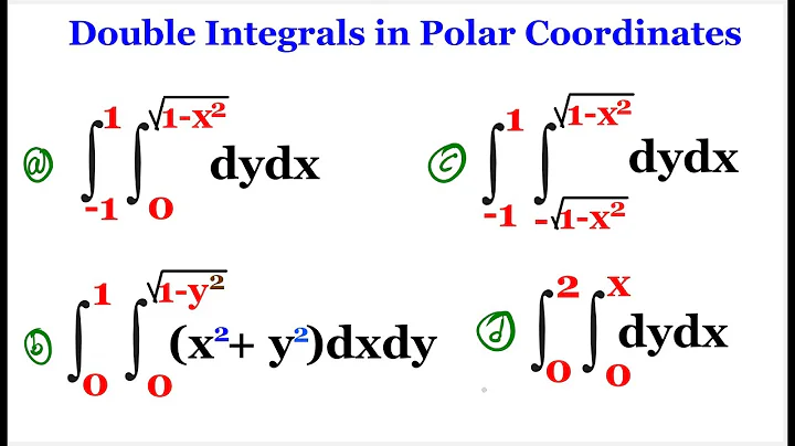 Double Integrals in Polar Coordinates | 4 examples.