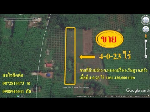 ขายที่ดินเปล่า ต.หนองปรือ อ.รัษฎา จ.ตรัง เนื้อที่ 4-0-23 ไร่ ราคา 420,000 บาท