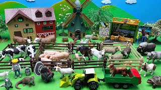 Farm Animals With Schleich Animal And Playmobil | Cow Horse Chicken Pig