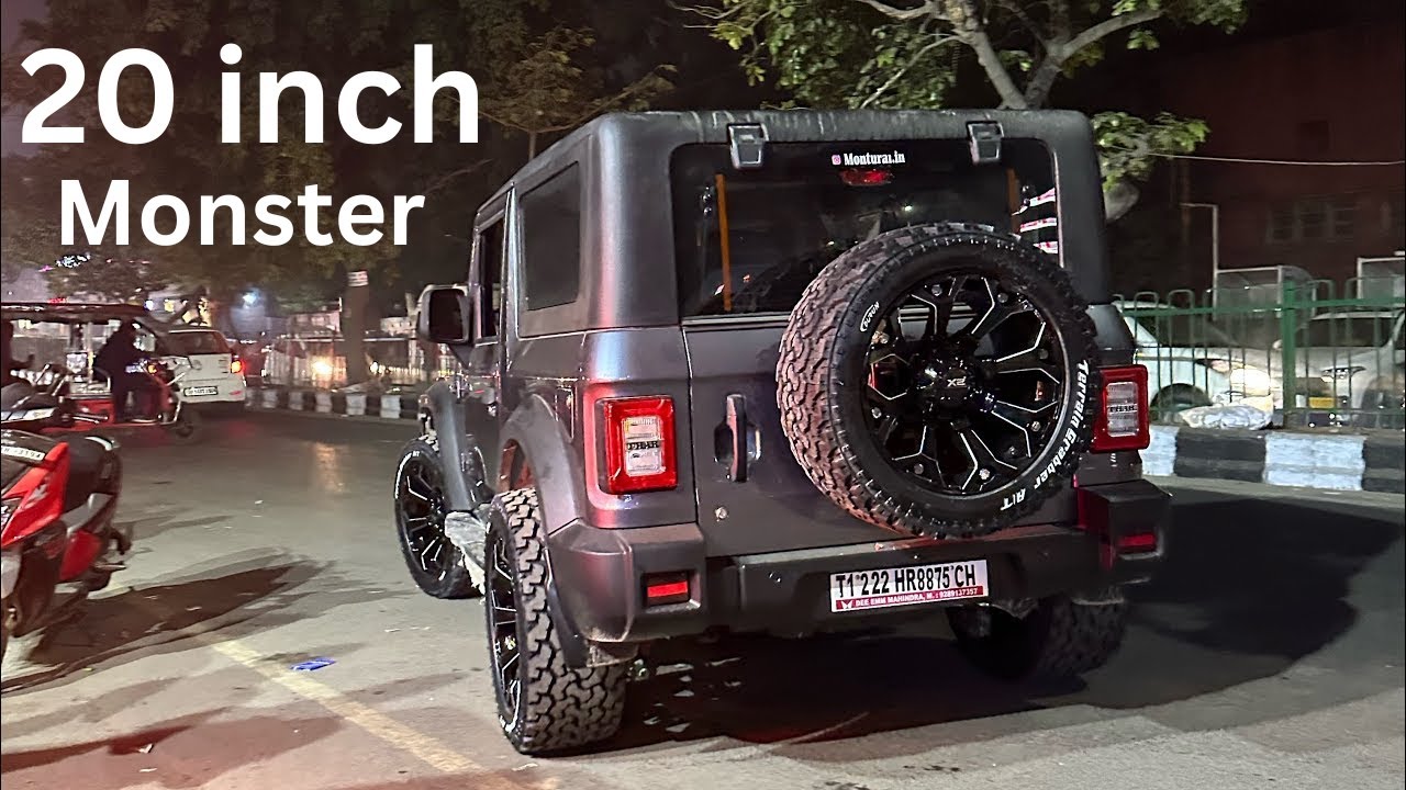 Mahindra Thar Modified 20 Inch Fuel Alloy Wheels Offroad Bumper