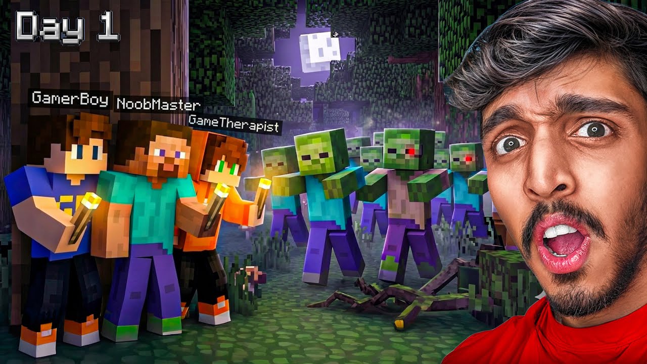 We Got LOST on Our First Day in Minecraft! 😂