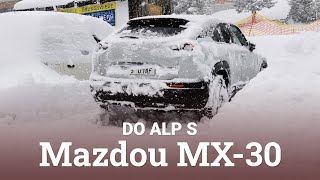 Mazdou MX-30 na delší trasu v zimě aneb městským elektromobilem a s jedním čipem do Alp