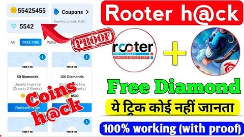 Rooter App coin h*ck 2021 | Rooter App Best Tricks unlimited coins | Rooter App Free fire diamond