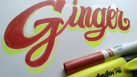 "GINGER" by GREAT LINES CALLIGRAPHY