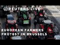 Live european farmers protest in brussels  reuters